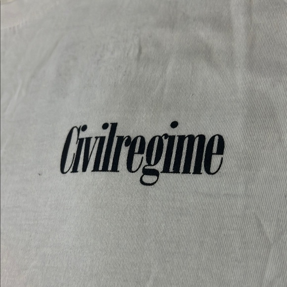 Civil Regime White Tee - Picture 2 of 6